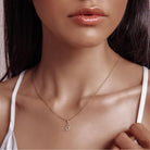 Moissanite Diamond Single Letter Pendant - Drip Culture Jewelry