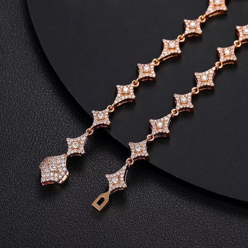 Moissanite Diamond Star Shaped Chain - Drip Culture Jewelry