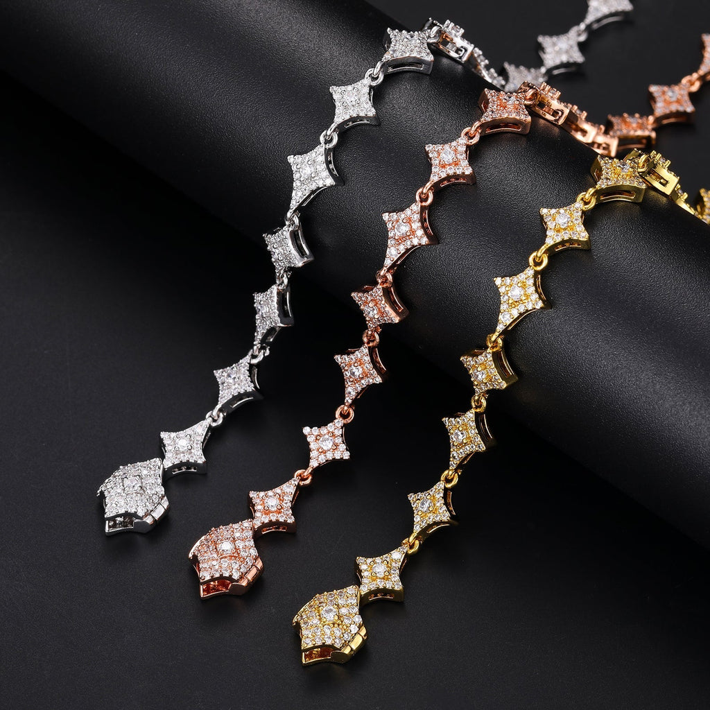 Moissanite Diamond Star Shaped Chain - Drip Culture Jewelry