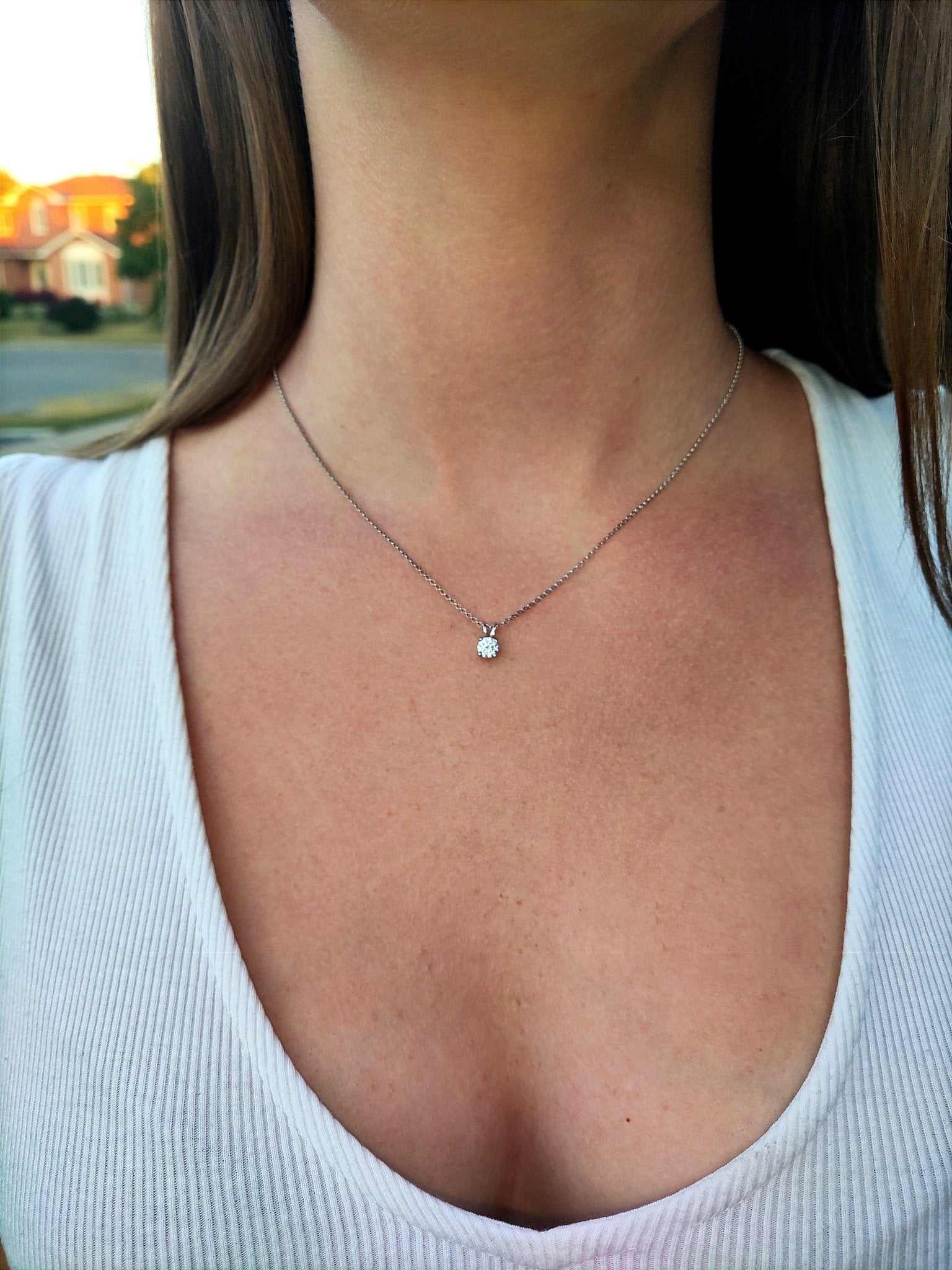 Moissanite Single Diamond Pendant - Drip Culture Jewelry