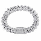 Premium 12mm 18k Gold Diamond Prong Cuban Link Bracelet - Drip Culture Jewelry