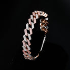 Premium 12mm 18k Gold Diamond Prong Cuban Link Bracelet - Drip Culture Jewelry
