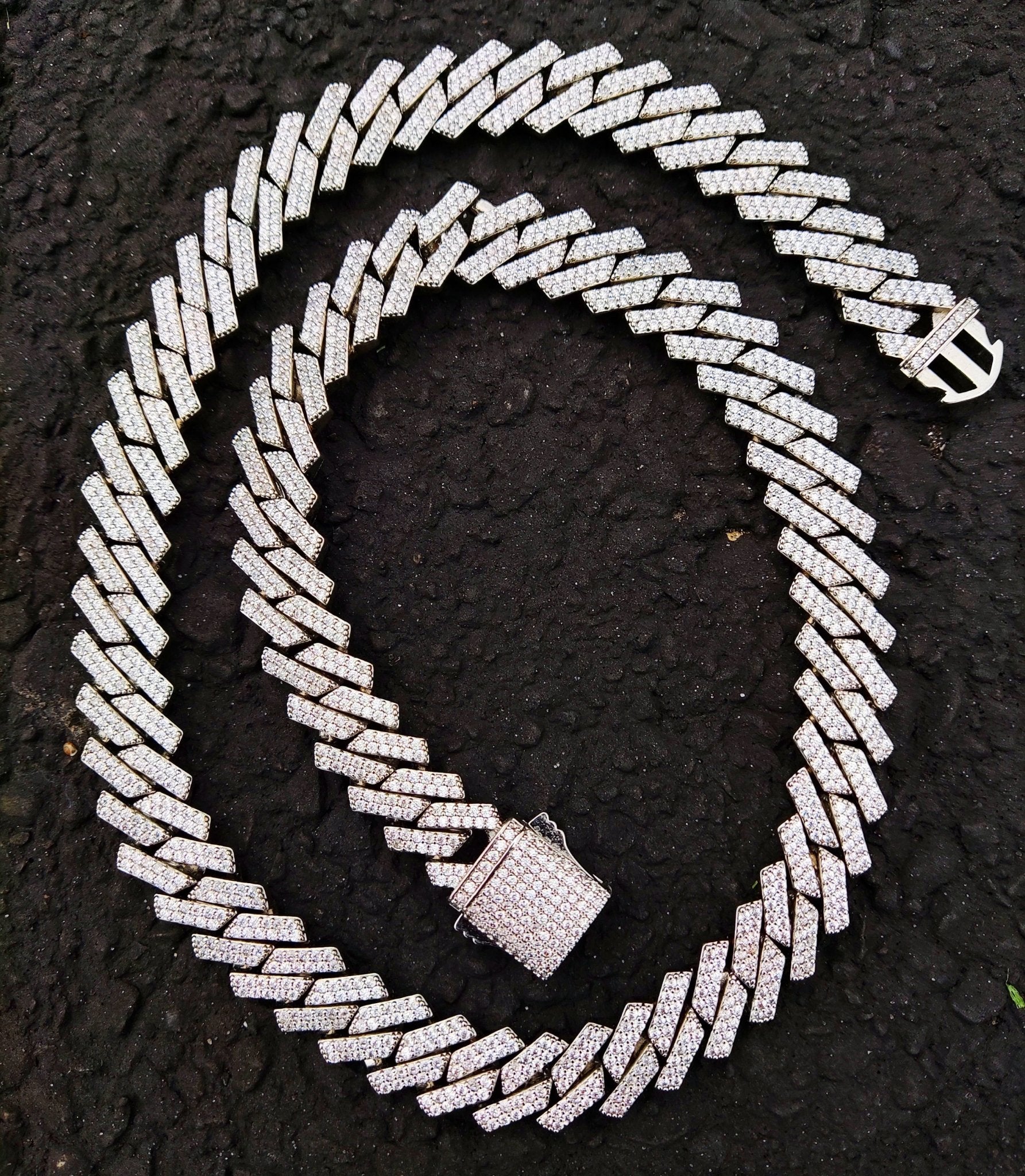 Premium 12mm 18k Gold Diamond Prong Cuban Link Chain - Drip Culture Jewelry