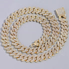 Premium 12mm 18k Gold Diamond Prong Cuban Link Chain - Drip Culture Jewelry