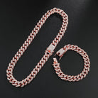 Premium 13mm 18k Gold Diamond Miami Cuban Link Set ( 2 Pieces ) - Drip Culture Jewelry