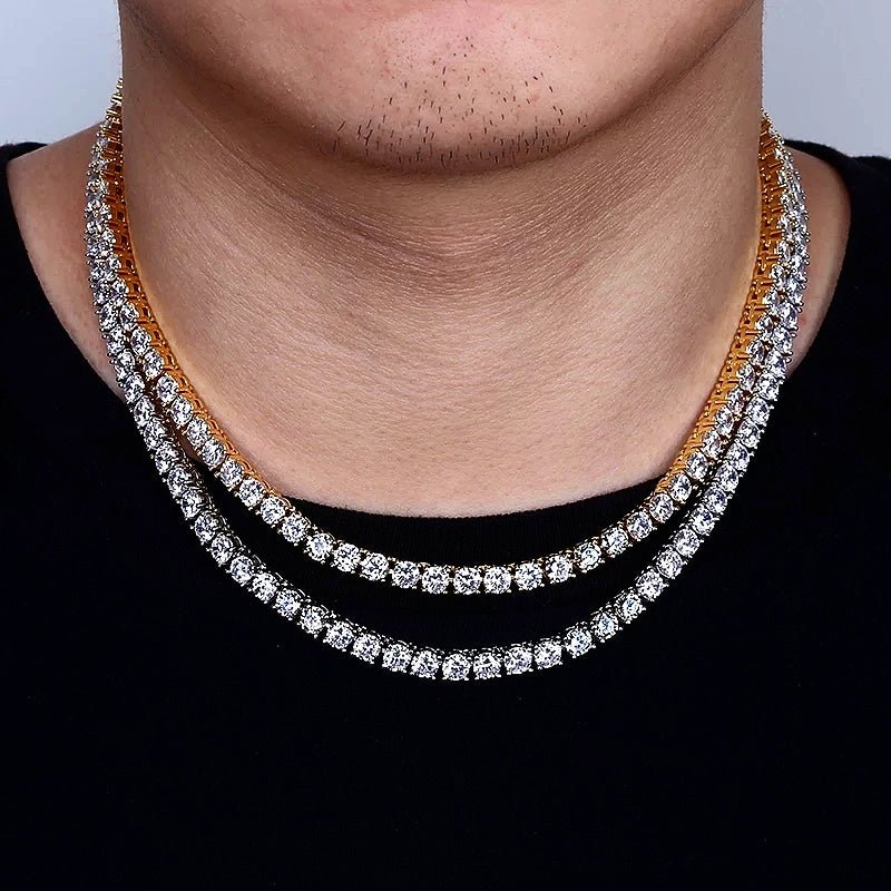 Premium 18K Gold Diamond Tennis Chain - Drip Culture Jewelry