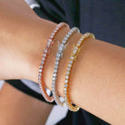 Premium 18K Gold Diamond Tennis Chain Bracelet Set ( 2 Pieces ) - Drip Culture Jewelry