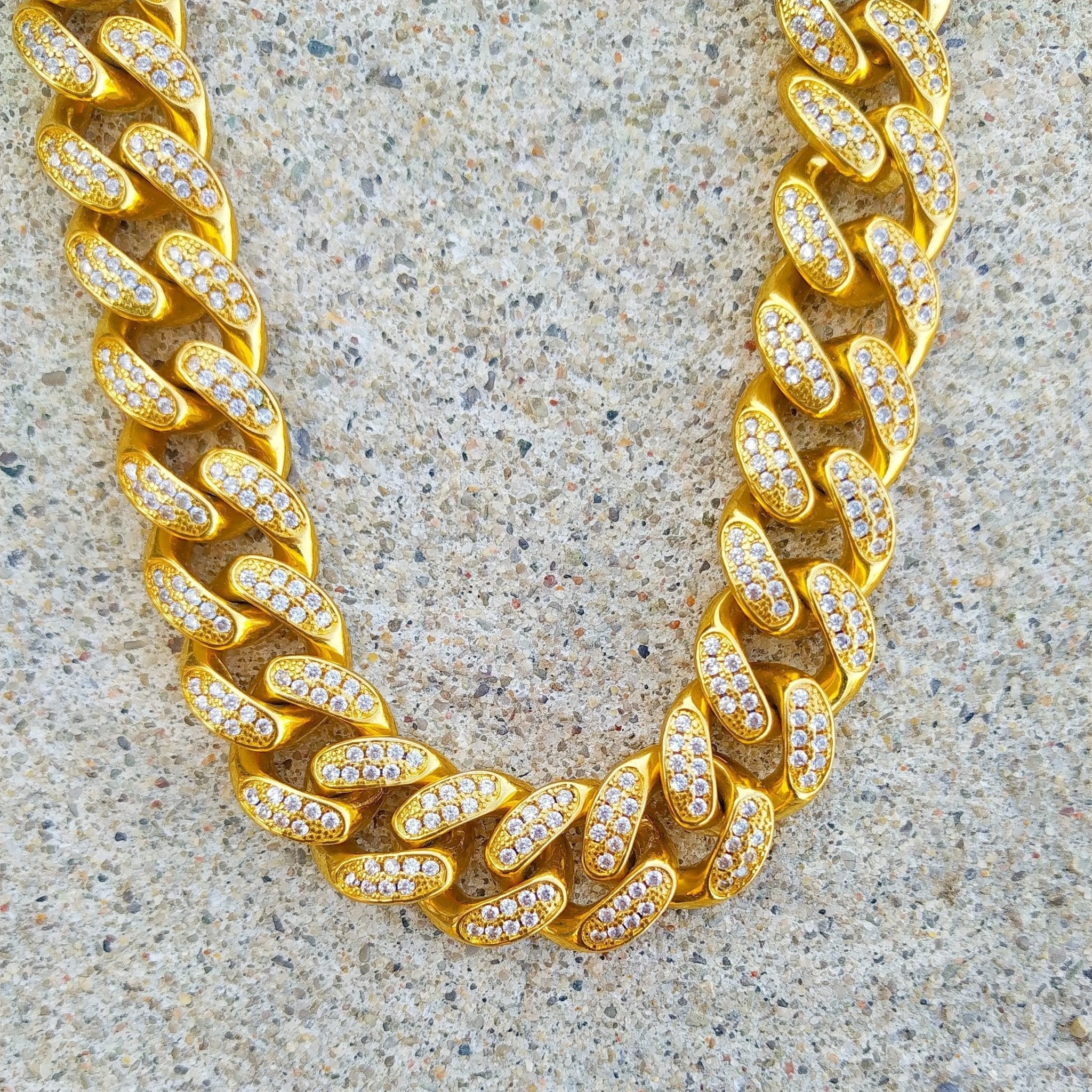 Premium 18K Gold Miami Cuban Link Watch Set ( 3 Pieces ) - Drip Culture Jewelry