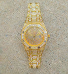 Premium 18K Gold Miami Cuban Link Watch Set ( 3 Pieces ) - Drip Culture Jewelry