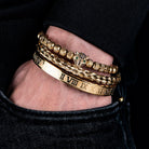 Roman Numerals Leopard Rope Bracelet Set ( 3 Pieces ) - Drip Culture Jewelry