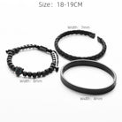 Roman Numerals Leopard Rope Bracelet Set ( 3 Pieces ) - Drip Culture Jewelry