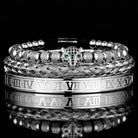 Roman Numerals Leopard Rope Bracelet Set ( 3 Pieces ) - Drip Culture Jewelry