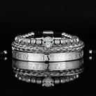 Roman Numerals Leopard Rope Bracelet Set ( 3 Pieces ) - Drip Culture Jewelry