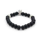 Signature Crown Lava Stone Bracelet 2 - Drip Culture Jewelry