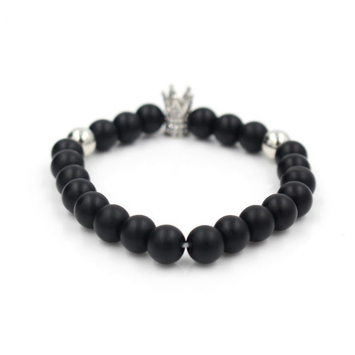 Signature Crown Lava Stone Bracelet 2 - Drip Culture Jewelry