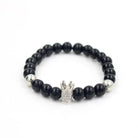 Signature Crown Lava Stone Bracelet 2 - Drip Culture Jewelry