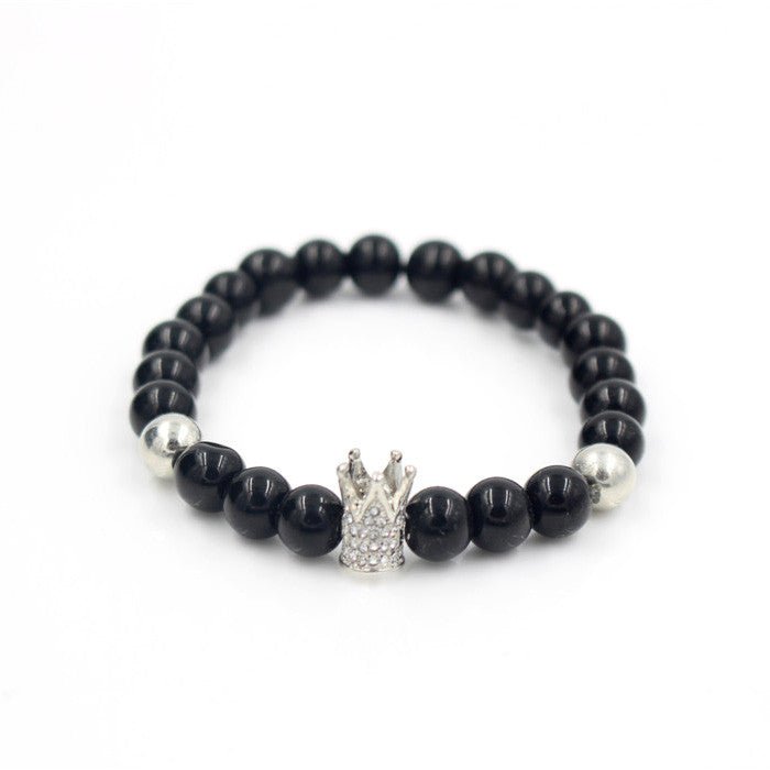 Signature Crown Lava Stone Bracelet 2 - Drip Culture Jewelry