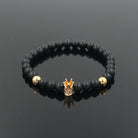 Signature Crown Lava Stone Bracelet 2 - Drip Culture Jewelry