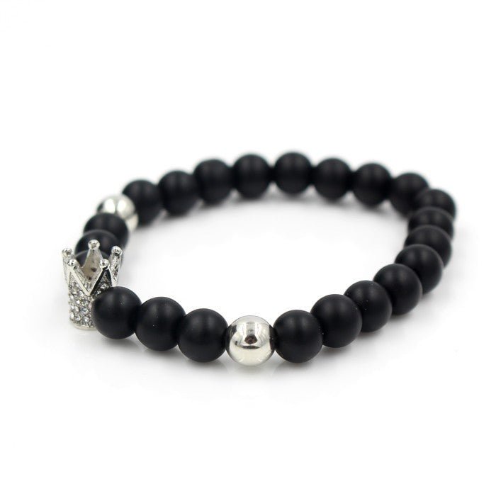 Signature Crown Lava Stone Bracelet 2 - Drip Culture Jewelry