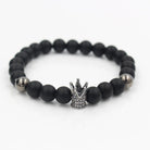 Signature Crown Lava Stone Bracelet 2 - Drip Culture Jewelry
