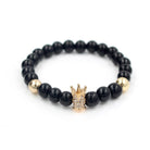 Signature Crown Lava Stone Bracelet 2 - Drip Culture Jewelry