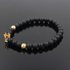 Signature Crown Lava Stone Bracelet 2 - Drip Culture Jewelry