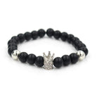Signature Crown Lava Stone Bracelet 2 - Drip Culture Jewelry