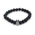 Signature Crown Lava Stone Bracelet 2 - Drip Culture Jewelry