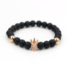 Signature Crown Lava Stone Bracelet 2 - Drip Culture Jewelry