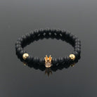 Signature Crown Lava Stone Bracelet 2 - Drip Culture Jewelry