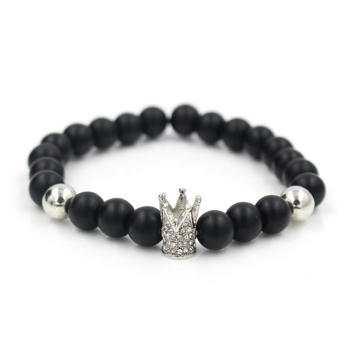 Signature Crown Lava Stone Bracelet 2 - Drip Culture Jewelry