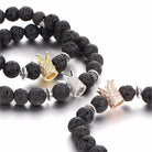 Signature Crown Lava Stone Bracelet - Drip Culture Jewelry