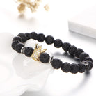 Signature Crown Lava Stone Bracelet - Drip Culture Jewelry