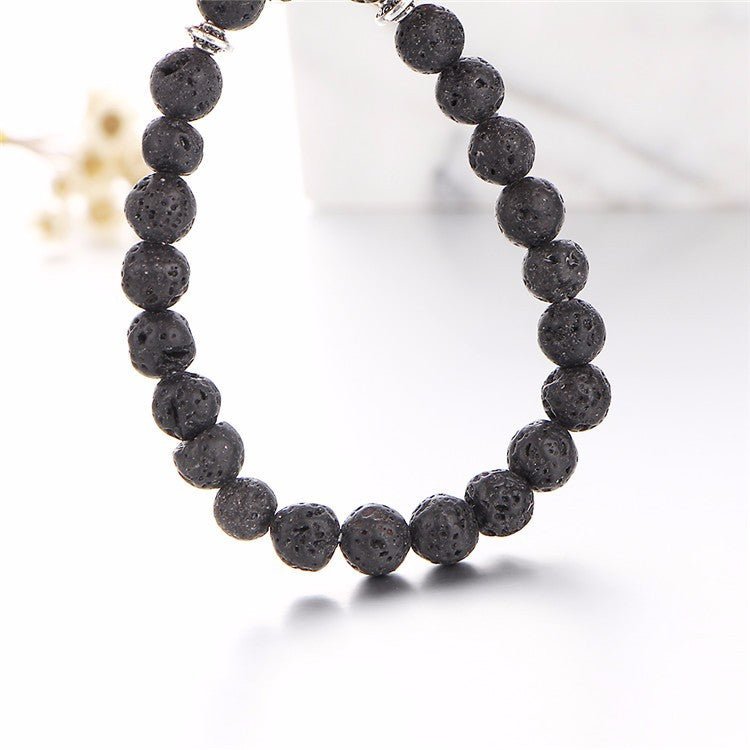 Signature Crown Lava Stone Bracelet - Drip Culture Jewelry