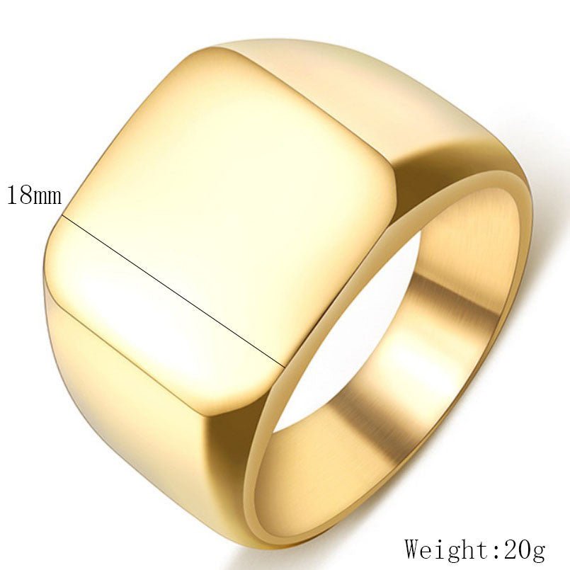 Square Face Ring - Drip Culture Jewelry